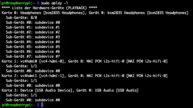 Raspberry Pi Soundkarten