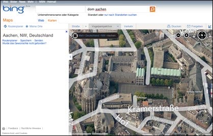 Bing: 3D Karte