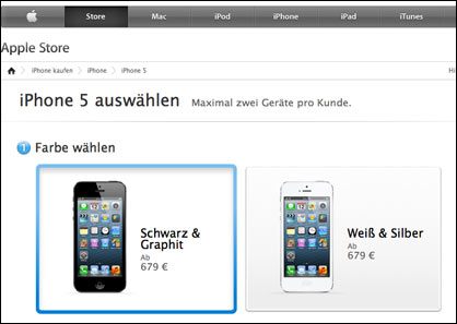 iPhone 5 im Apple Store