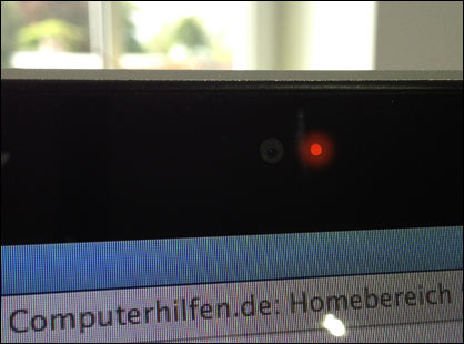 Laptop mit Webcam