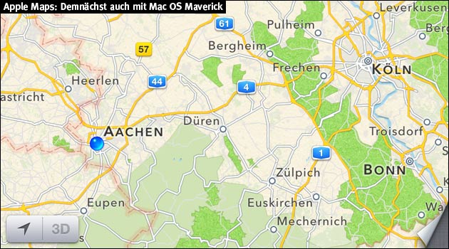 Apple Maps: OS X Maverick