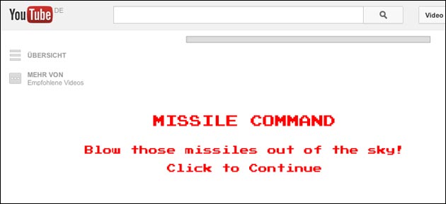 YouTube: Missile Command