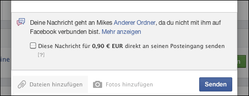 Facebook Nachrichten Gebühren