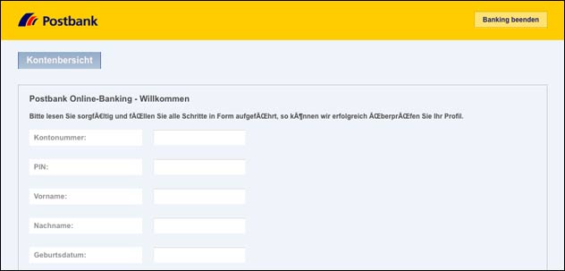 Postbank Phishing