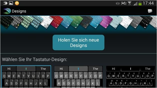 SwiftKey Tastatur-Design Auswahl