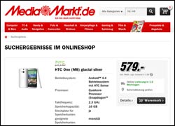 HTC One (M8) bei Mediamarkt