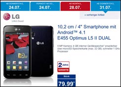 LG Optimus Smartphone bei ALDI