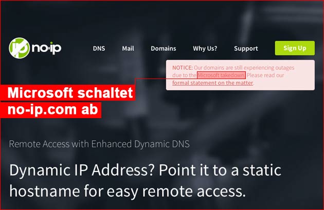 Microsoft no-ip.com