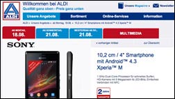 Aldi: Sony Handy Xperia m