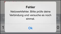 SIMSme Netzwerk Fehler