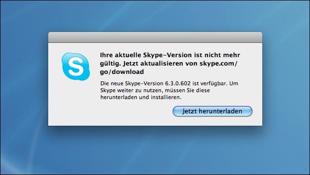 Skype veraltet