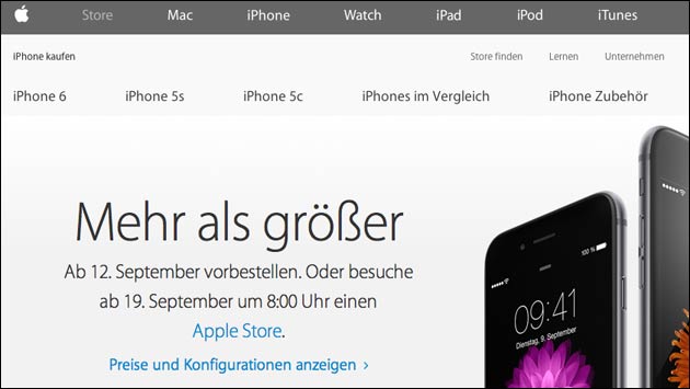 Apple: iPhone 6 vorbestellen - aber wo und wann?