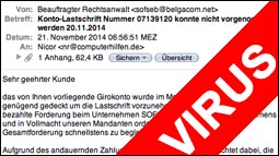 Vorsicht, Email Virus!