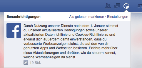 Facebook AGB Änderung