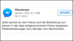 Facebook Messenger Update hilft!