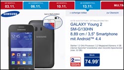 Samsung Galaxy Young 2 bei Aldi