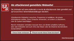 Google: attakierend gemeldete Webseite!