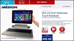 Medion Akoya S6214T - heute bei Aldi!