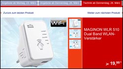 WLAN Reichweite günstig erweitern: Maginon WLR 510
