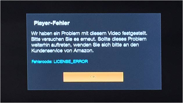 FireTV Stick - Player-Fehler