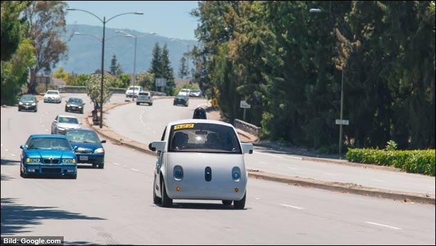 Beinahe-Unfall mit Google-Auto