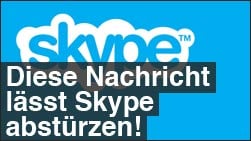 Skype lässt sich mit dieser Nachricht abschiessen!