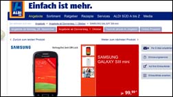 Handy-Schnäppchen: Das Galaxy S3 mini gibts heute bei Aldi Süd!