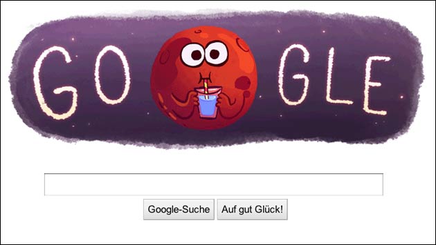 Wasser auf dem Mars - Google zeigt spezielles Mars-Doodle!