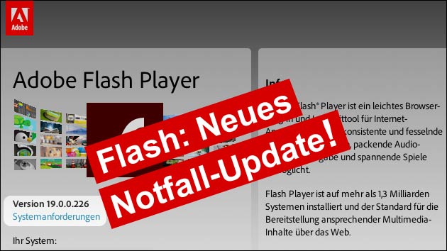 Flash: Sicherheitsupdate dringend installieren!