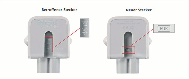 Apple Netzteil Austausch