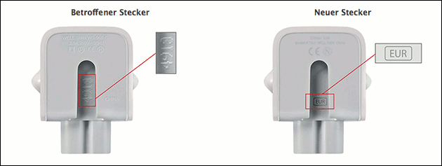 Apple Netzteil Austausch: Diese Stecker sind betroffen!