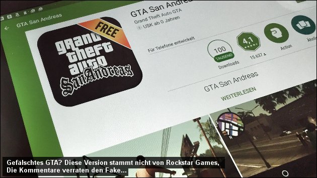 Gefälschte GTA Version? Über falsche Spiele-Apps kommen Trojaner auf das Handy!