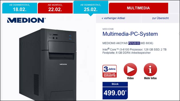 PC Schnäppchen? Medion Akoya P2120D