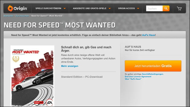 Need For Speed gratis (PC Version)!