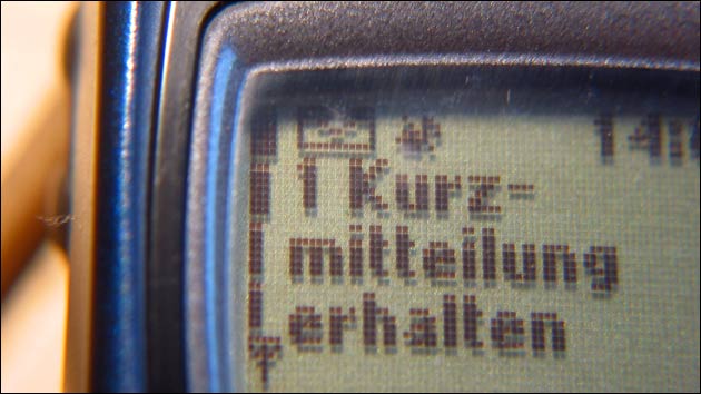 SMS: Kurzmitteilung erhalten!