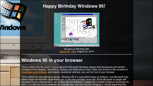 Windows 95 im Browser starten!