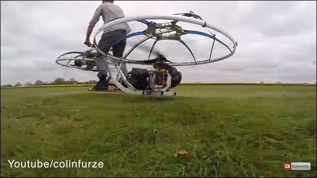 HoverBike: Selbstgebautes, fliegendes Fahrrad aus England!