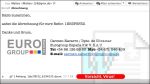 Gefälschte Mail: Angebliche Rechnung der Euro Group mit Virus!