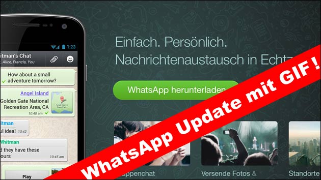 WhatsApp Update bringt GIF Videos!