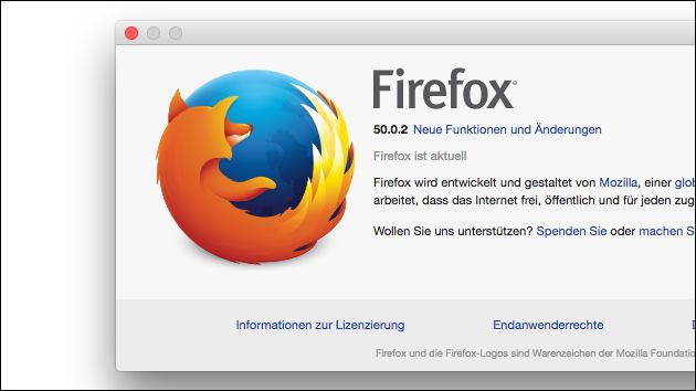 Firefox Update: Version 50.0.2 installieren!