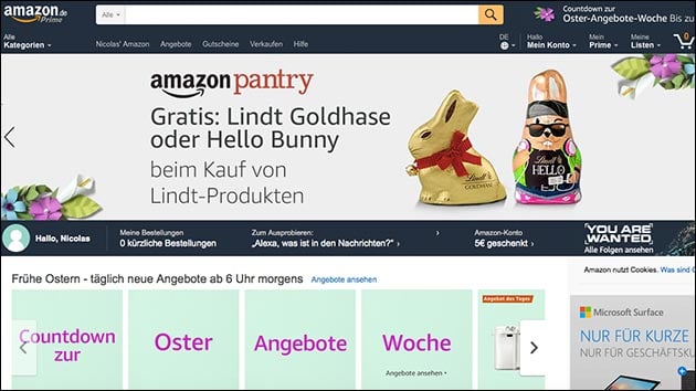 Amazon startet Oster-Angebote-Woche