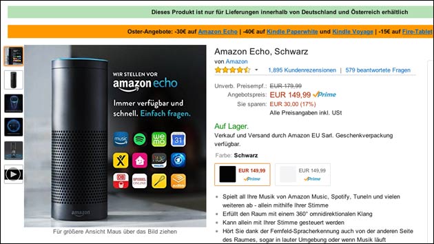 Amazon Echo günstiger!