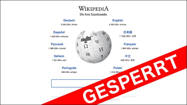 Wikipedia in der Türkei gesperrt!