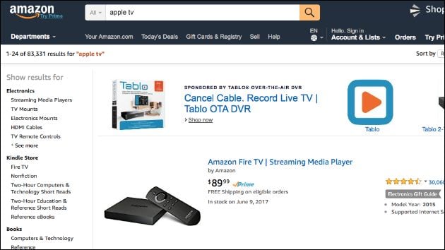 Amazon App Apple TV