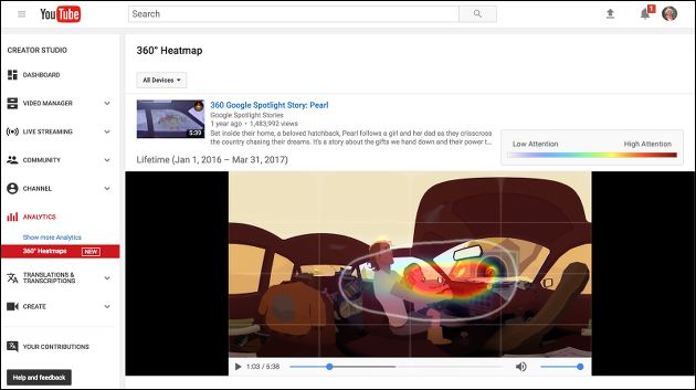 YouTube VR Heatmap