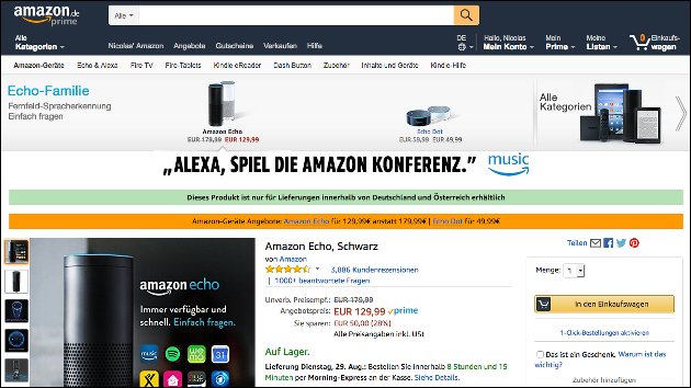 Amazon Echo Angebot