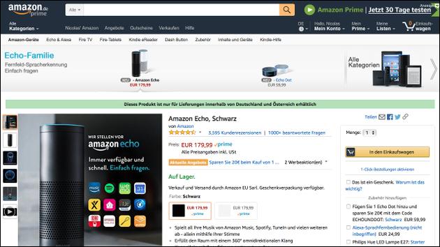 Amazon Echo Gutschein