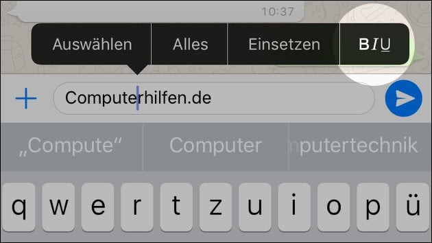 WhatsApp: Fette Schrift, unterstrichener und kursiver Text