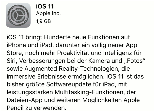 iOS 11 Update