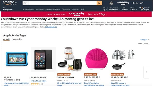 Amazon Angebote Countdown